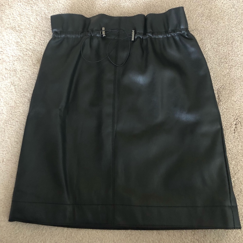 Black Faux Leather Skirt - new with tag!